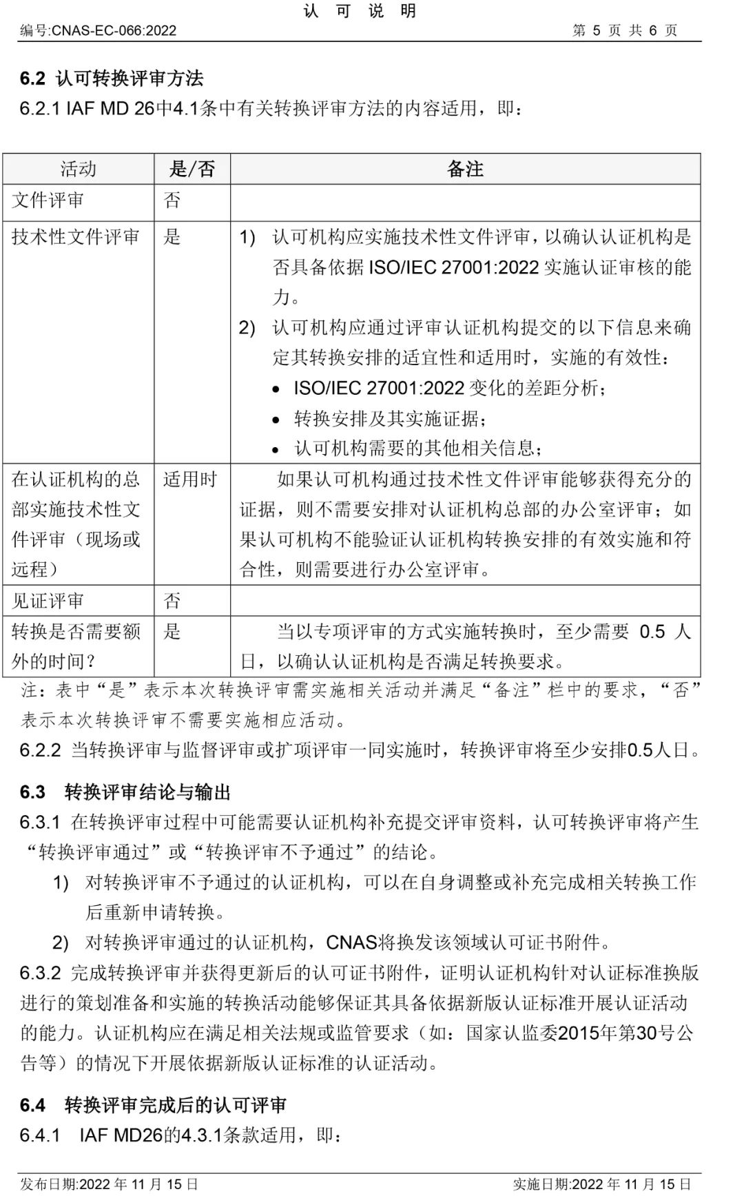 ISO/IEC27001:2022认证标准换版认可转换说明公布