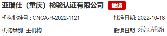 54家iso认证机构被撤销《认证机构批准书》