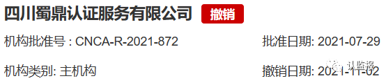 54家iso认证机构被撤销《认证机构批准书》