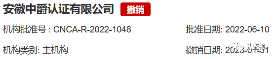 54家iso认证机构被撤销《认证机构批准书》