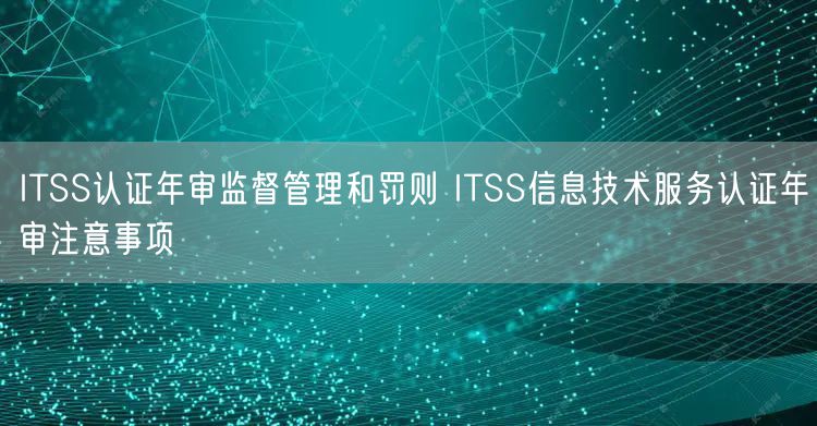 ITSS认证年审监督管理和罚则 ITSS信息技术服务认证年审注意事项(6)
