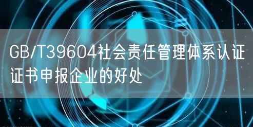 GB/T39604社会责任管理体系认证证书申报企业的好处(10)