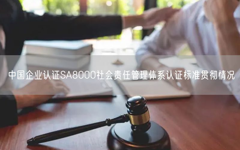 中国企业认证SA8000社会责任管理体系认证标准贯彻情况(3)