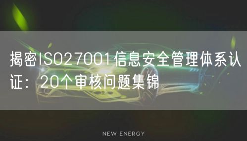 揭密ISO27001信息安全管理体系认证：20个审核问题集锦(0)