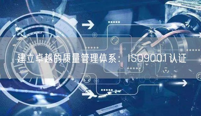 建立卓越的质量管理体系：ISO9001认证(16)